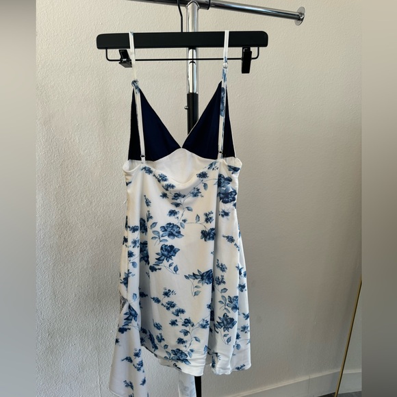 White Fox Settle For You Mini Dress Blue Ivory - Picture 3 of 6